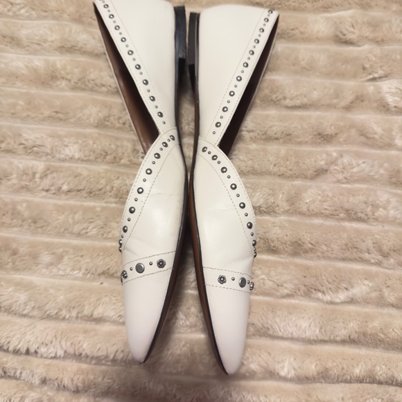 Coach Valintina Pointed Flats With Studs In Off White Leather Women’s Sz 8 - Picture 10 of 10